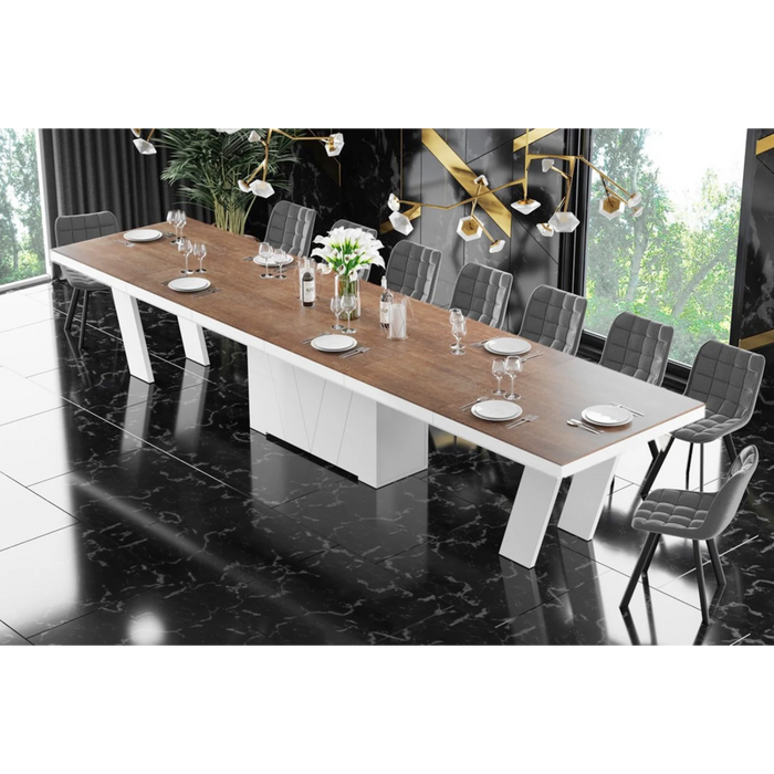 Maxima House Dining Set ALETA 11 pcs. modern Dining Table - Bed & Sofa Hub