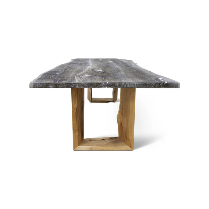 Maxima House Oak Wood Dining Table Baum- Kante 200 - Bed & Sofa Hub