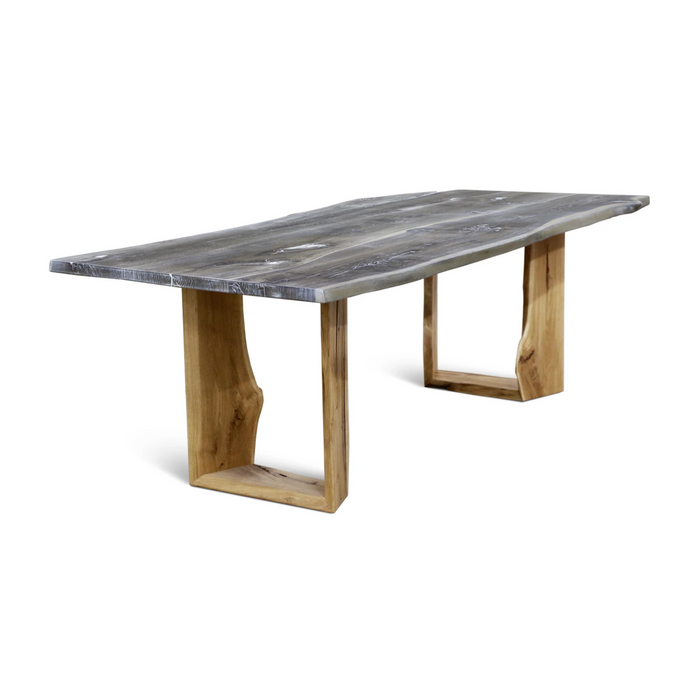 Maxima House Oak Wood Dining Table Baum- Kante 200 - Bed & Sofa Hub