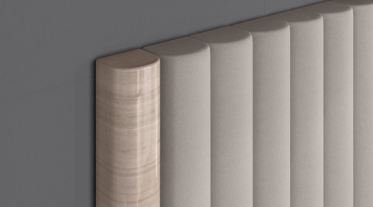 Whiteline Modern Living Waves Bed King BK1753 - Bed & Sofa Hub