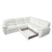 Maxima House Sleeper Natural white leather Sectional BALTICA with storage, Left Dol010 - Bed & Sofa Hub