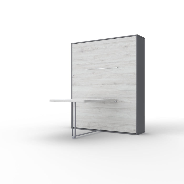 Maxima House Murphy bed European Queen Vertical with Desk, mattress and LED included INVENTO IN-14WTAB - Bed & Sofa Hub