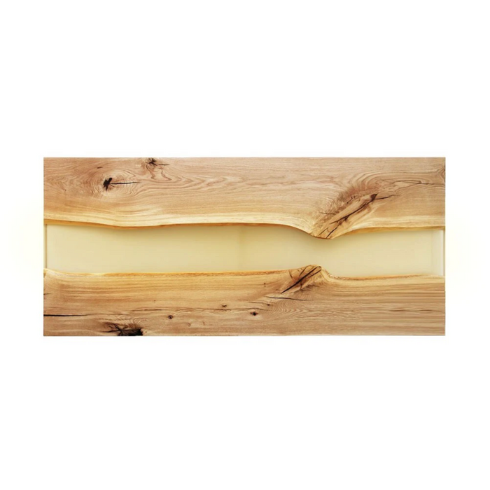 Maxima House Solid Wood Dining Table Banur-Gl with Polymer Resin - Bed & Sofa Hub