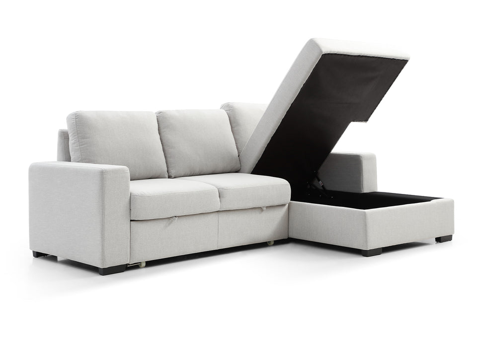 Whiteline Modern Living Elga Sectional SR1708F-LGRY - Bed & Sofa Hub