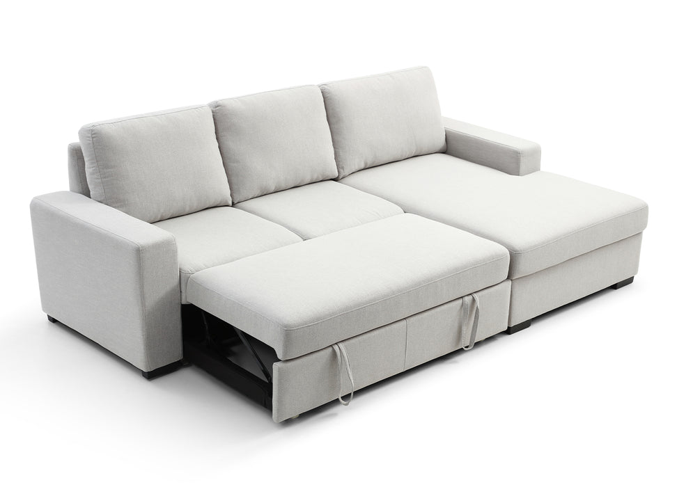 Whiteline Modern Living Elga Sectional SR1708F-LGRY - Bed & Sofa Hub