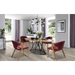 Maxima House Veneer Oak Dining Table Alissa for Up to 8 People - Bed & Sofa Hub