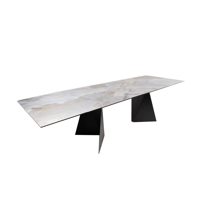Maxima House Extendable Dining Table ALBERTO with ceramic top - Bed & Sofa Hub