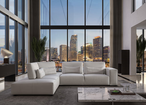 Whiteline Modern Living Florida Sectional SR2001L-WHT - Bed & Sofa Hub