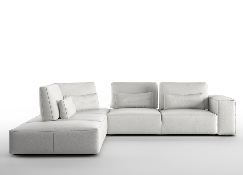 Whiteline Modern Living Florida Sectional SR2001L-WHT - Bed & Sofa Hub