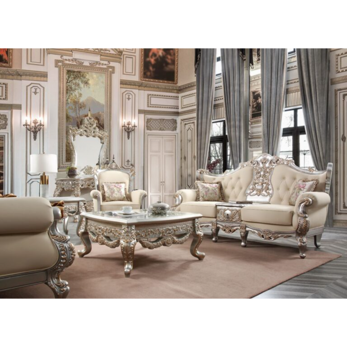 Homey Design HD-91633 – 3PC FRENCH SALON SOFA Living Room Set HD-SLC91633 - Bed & Sofa Hub