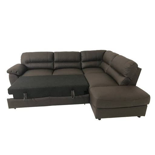 Maxima House Sectional Sleeper BALTICA Natural Leather Sofa with storage - Bed & Sofa Hub