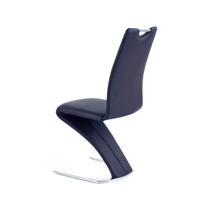 Maxima House Dining Set Toria 7 Pcs. Modern Glossy Dining Table with 2 Self-Storing Leaves Plus 6 Black Chairs - Bed & Sofa Hub