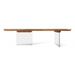 Maxima House Solid Wood Dining Table with Glass legs - Bed & Sofa Hub