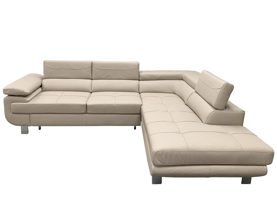 Maxima House LOTUS Leather Sectional Sleeper Sofa, Right Corner BEN028 - Bed & Sofa Hub