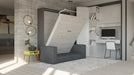 Maxima House Murphy bed European Full XL Vertical with Sofa Invento IN001GW-G - Bed & Sofa Hub