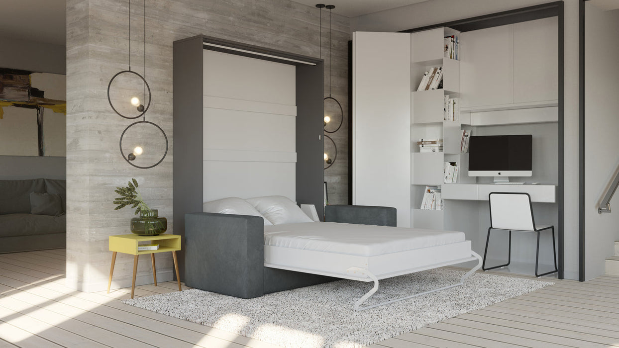 Maxima House Murphy bed European Full XL Vertical with Sofa Invento IN001GW-G - Bed & Sofa Hub