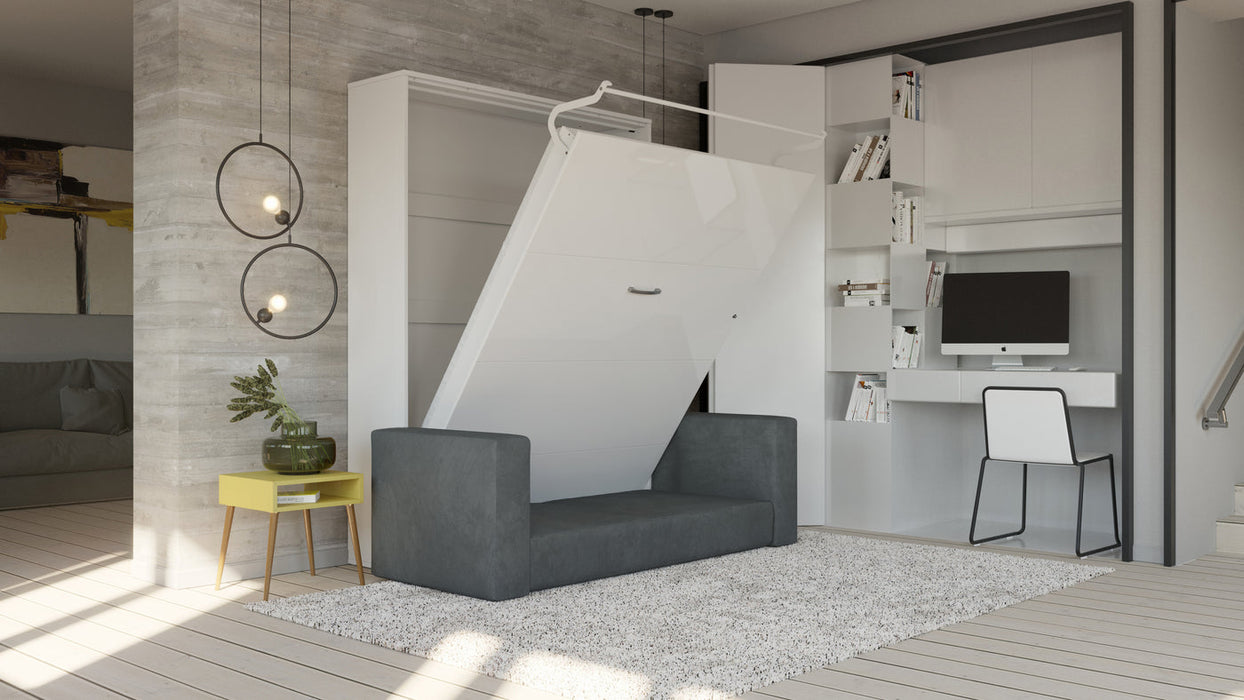 Maxima House Murphy bed European Full XL Vertical with Sofa Invento IN001W-G - Bed & Sofa Hub