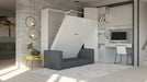 Maxima House Murphy bed European Full XL Vertical with Sofa Invento IN001W-G - Bed & Sofa Hub