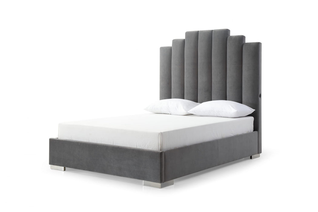 Whiteline Modern Living Jordan Queen Bed BQ1688F - Bed & Sofa Hub