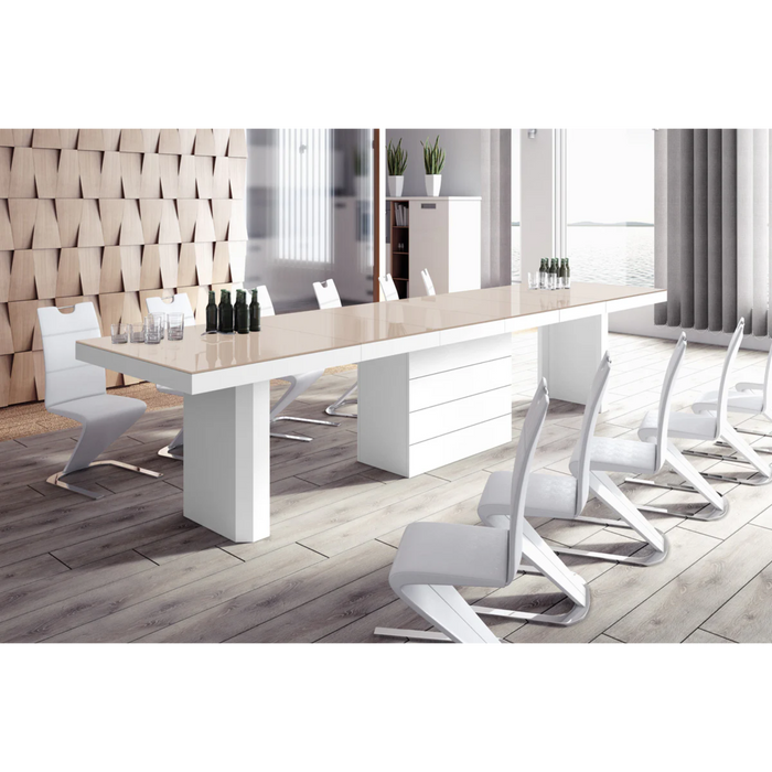 Maxima House Dining/ Conference Room Table Kolos with 4 Extension, for Up to 20 People - Bed & Sofa Hub