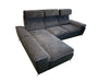 Maxima House Sectional sleeper Sofa LOCO with storage, Gray/ Black BEN070 - Bed & Sofa Hub