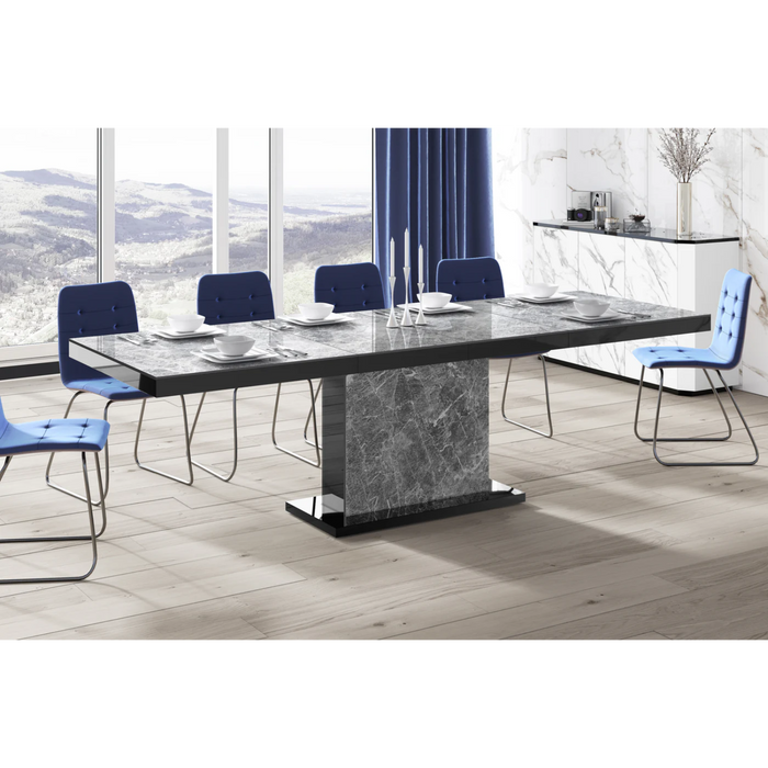 Maxima House Dining Table Moka with 2 Extensions - Bed & Sofa Hub