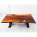 Maxima House Dining Solid Pear Tree Wood Table Mars Filled with Polymer Resin - Bed & Sofa Hub
