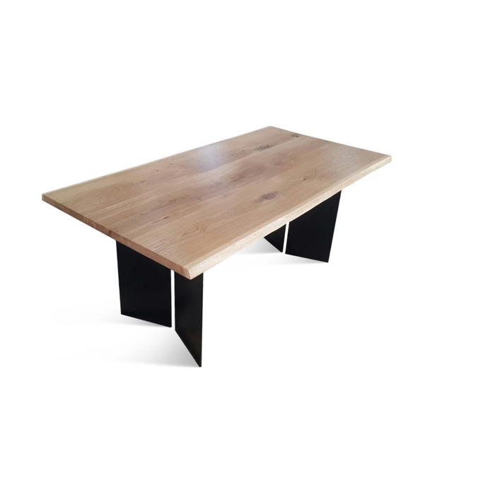 Maxima House Natural Line 180 Oak Wood Dining Table - Bed & Sofa Hub