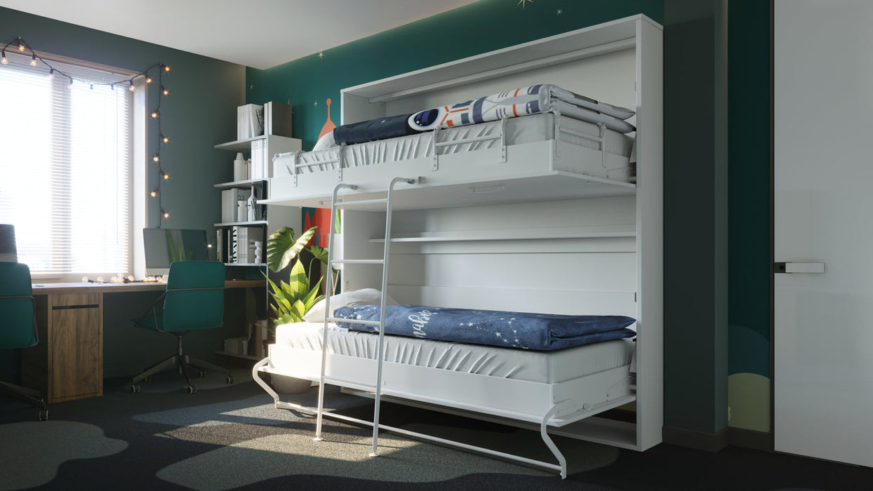 Maxima House OTIS Murphy Bunk Bed European TWIN size with mattresses OTIS-W - Bed & Sofa Hub