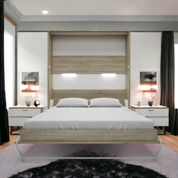 Maxima House Vertical European Queen Size Murphy Bed Invento, Led Included - Bed & Sofa Hub