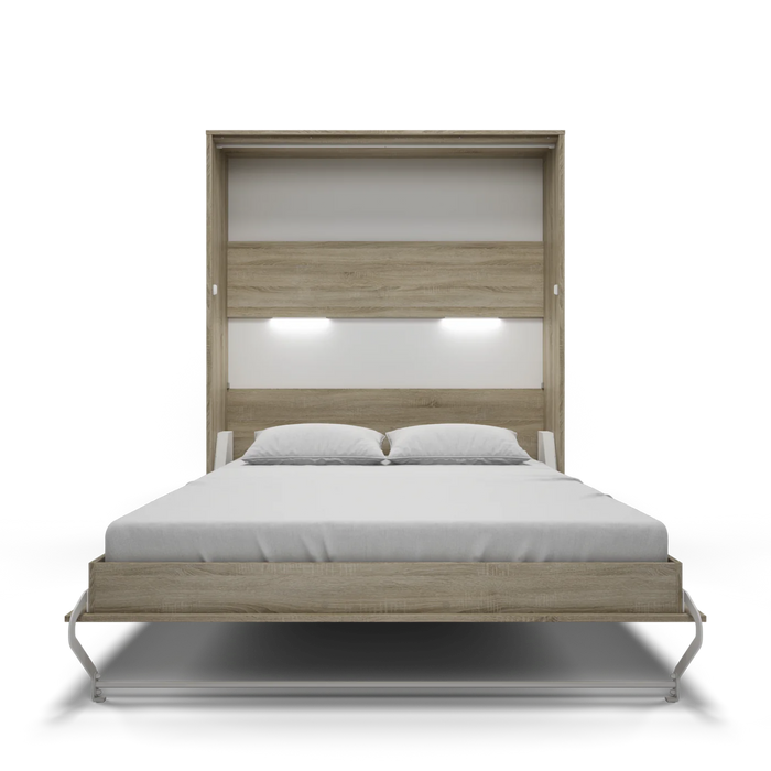 Maxima House Vertical European Queen Size Murphy Bed Invento, Led Included - Bed & Sofa Hub