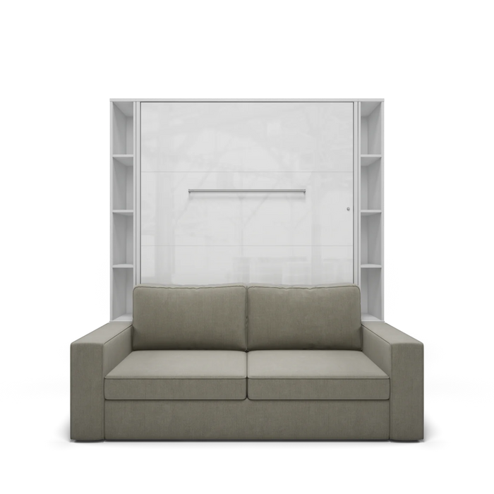 Maxima House Vertical European Full Size Murphy Bed Invento with Sofa and Two Cabinets - Bed & Sofa Hub