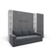 Maxima House Vertical Queen Size Murphy Bed Invento with Sofa, Two Cabinets and Wardrobe - Bed & Sofa Hub