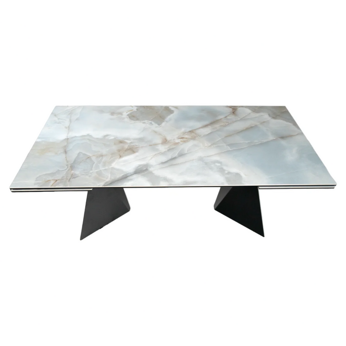 Maxima House Extendable Dining Table ALBERTO with ceramic top - Bed & Sofa Hub