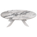 Maxima House Dining Table Giorgia with White Ceramic Top and Metal Base - Bed & Sofa Hub