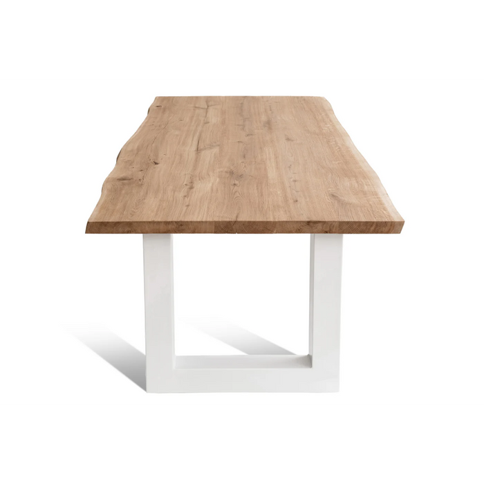 Maxima House Natural Line U Oak Wood Dining Table - Bed & Sofa Hub