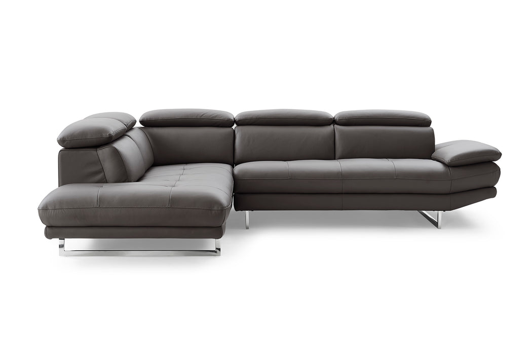 Whiteline Modern Living Pandora Sectional SL1351L-DGRY - Bed & Sofa Hub