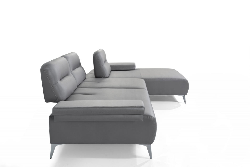 Whiteline Modern Living Ruslan Sectional SR1759-LGRY - Bed & Sofa Hub
