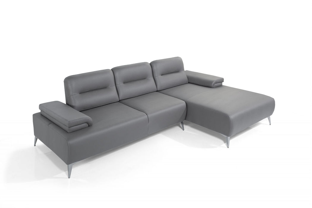 Whiteline Modern Living Ruslan Sectional SR1759-LGRY - Bed & Sofa Hub