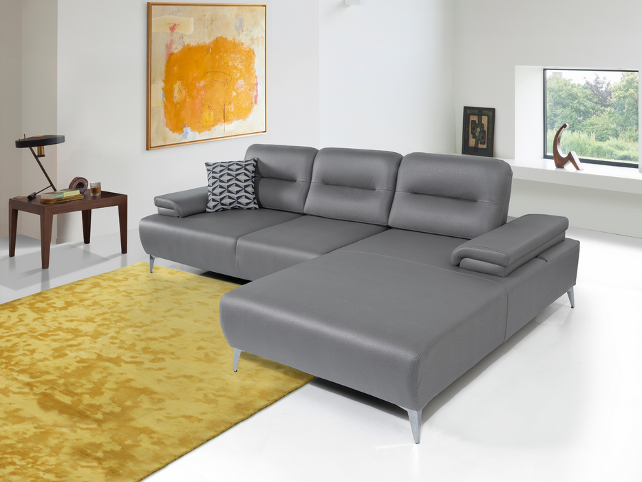 Whiteline Modern Living Ruslan Sectional SR1759-LGRY - Bed & Sofa Hub