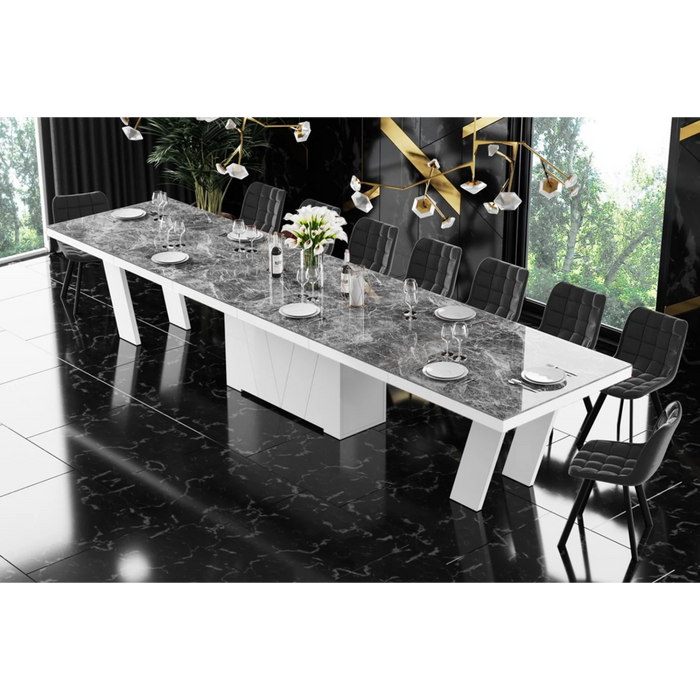 Maxima House Dining Set ALETA 11 pcs. modern Dining Table - Bed & Sofa Hub