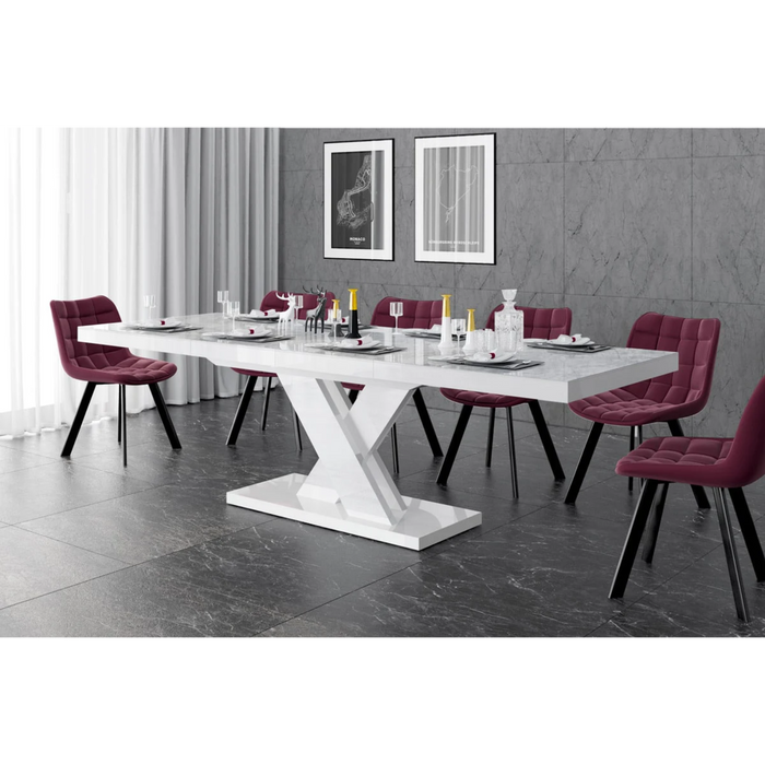 Maxima House Extendable Dining Table Xenna for Up to 10 People - Bed & Sofa Hub