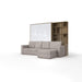 Maxima House Murphy Bed European Queen size with a Sectional Sofa and a Bookcase, INVENTO IN014/17OW-LB - Bed & Sofa Hub