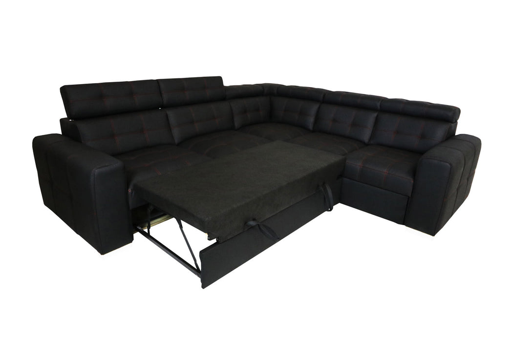 Maxima House Sleeper Sectional IRYS with storage and FULL size sleeper Dolm017 - Bed & Sofa Hub