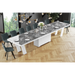 Maxima House Dining Set ALETA 11 pcs. modern Dining Table - Bed & Sofa Hub