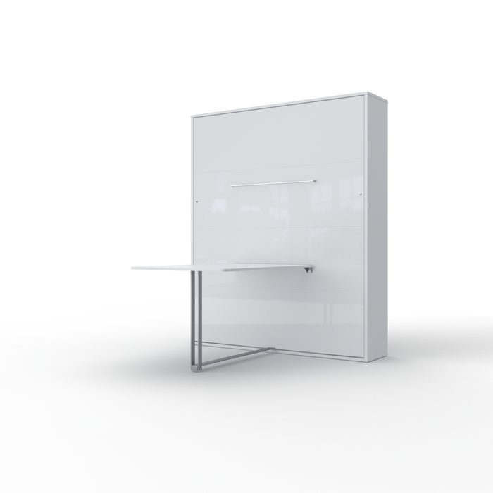 Maxima House Murphy bed European Queen Vertical with Desk, mattress and LED included INVENTO IN-14WTAB - Bed & Sofa Hub