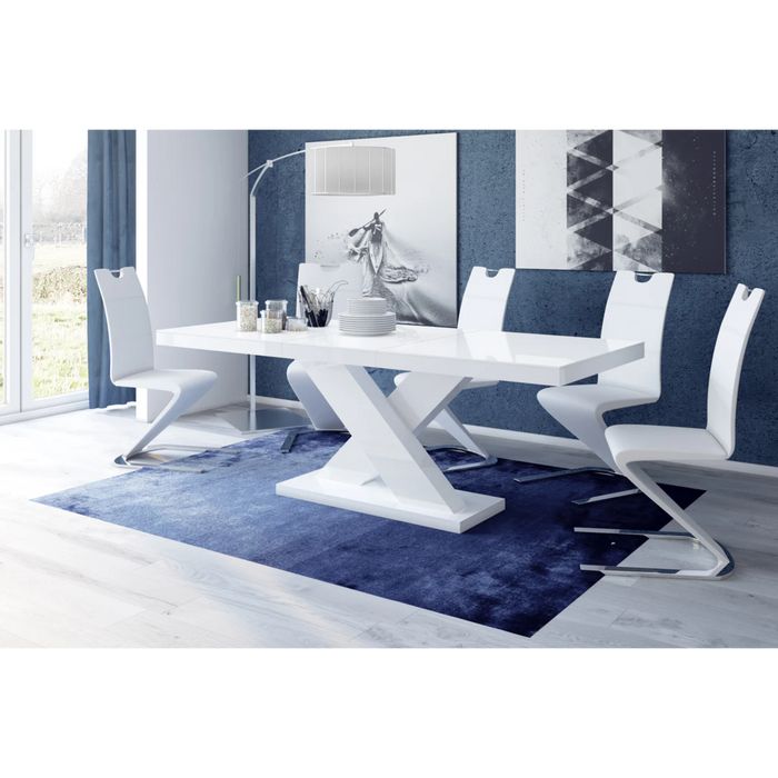 Maxima House Dining Table Xenon with 1 Extension for Up to 8 People - Bed & Sofa Hub