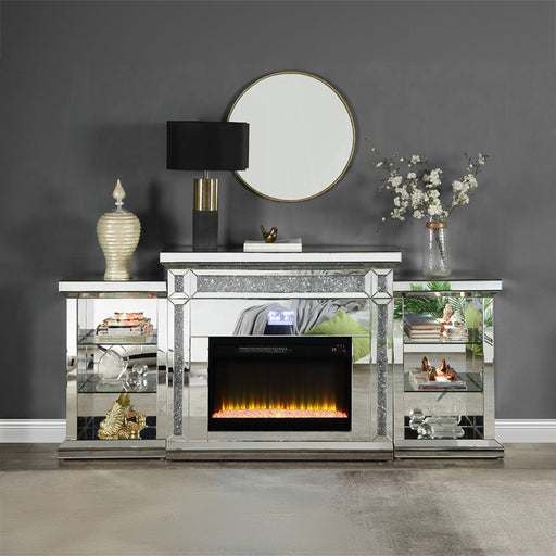 ACME Noralie Fireplace W/Led & Bluetooth - Bed & Sofa Hub