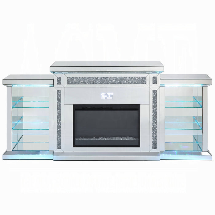 ACME Noralie Fireplace W/Led & Bluetooth - Bed & Sofa Hub