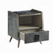 ACME Doris Nightstand W/USB & Electric Lock - Bed & Sofa Hub